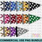 School Spirit Polka Dot Pennant Flag PNG Bundle