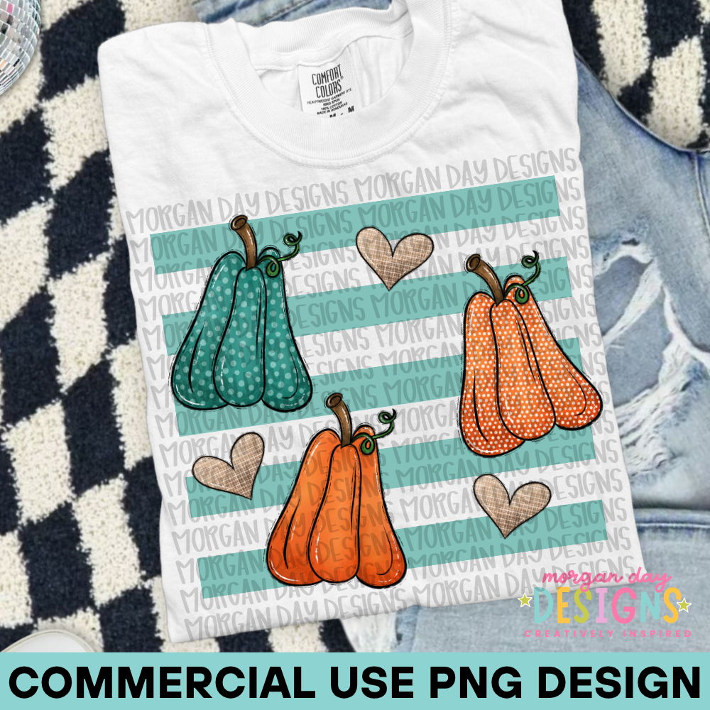 Fall Pumpkins PNG Design