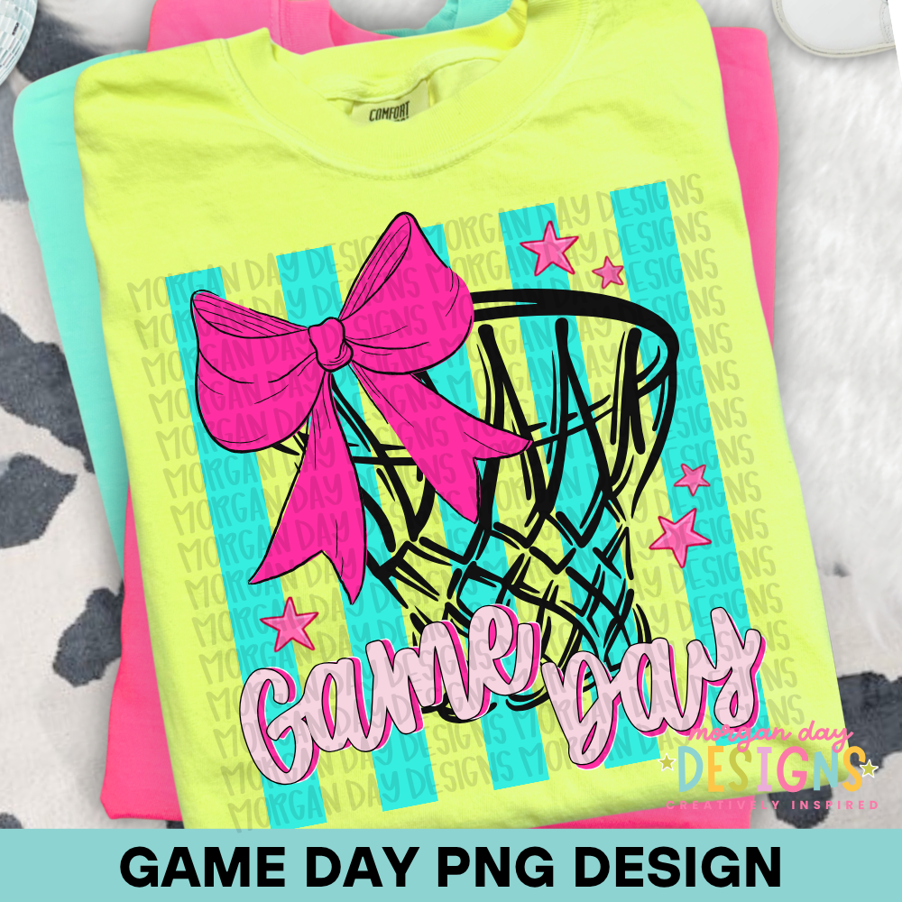 Preppy Basketball Game Day PNG Design