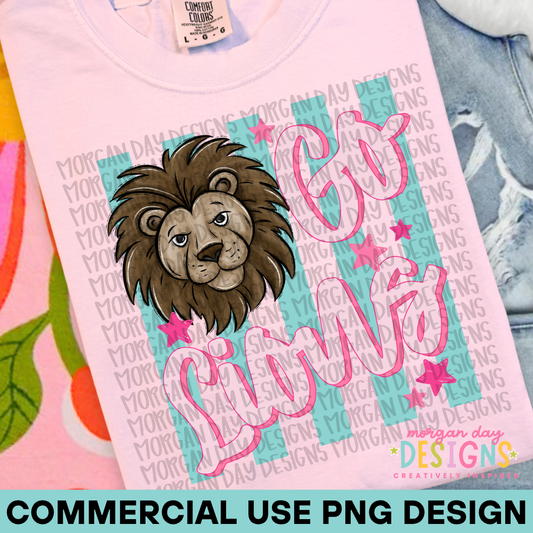 Go Lions PNG Design
