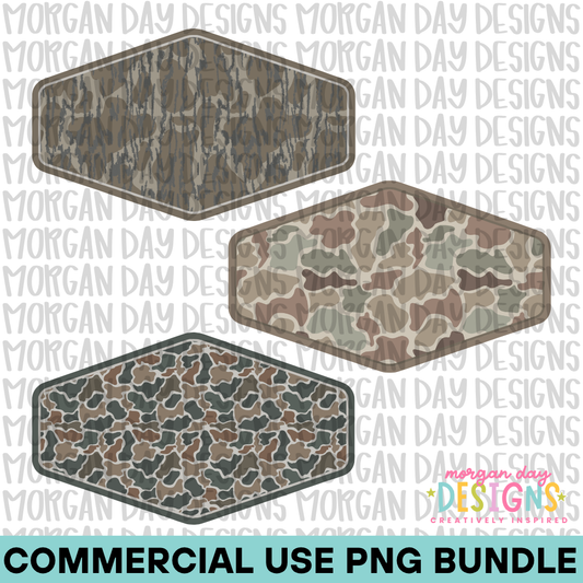 Camo Patch PNG Bundle