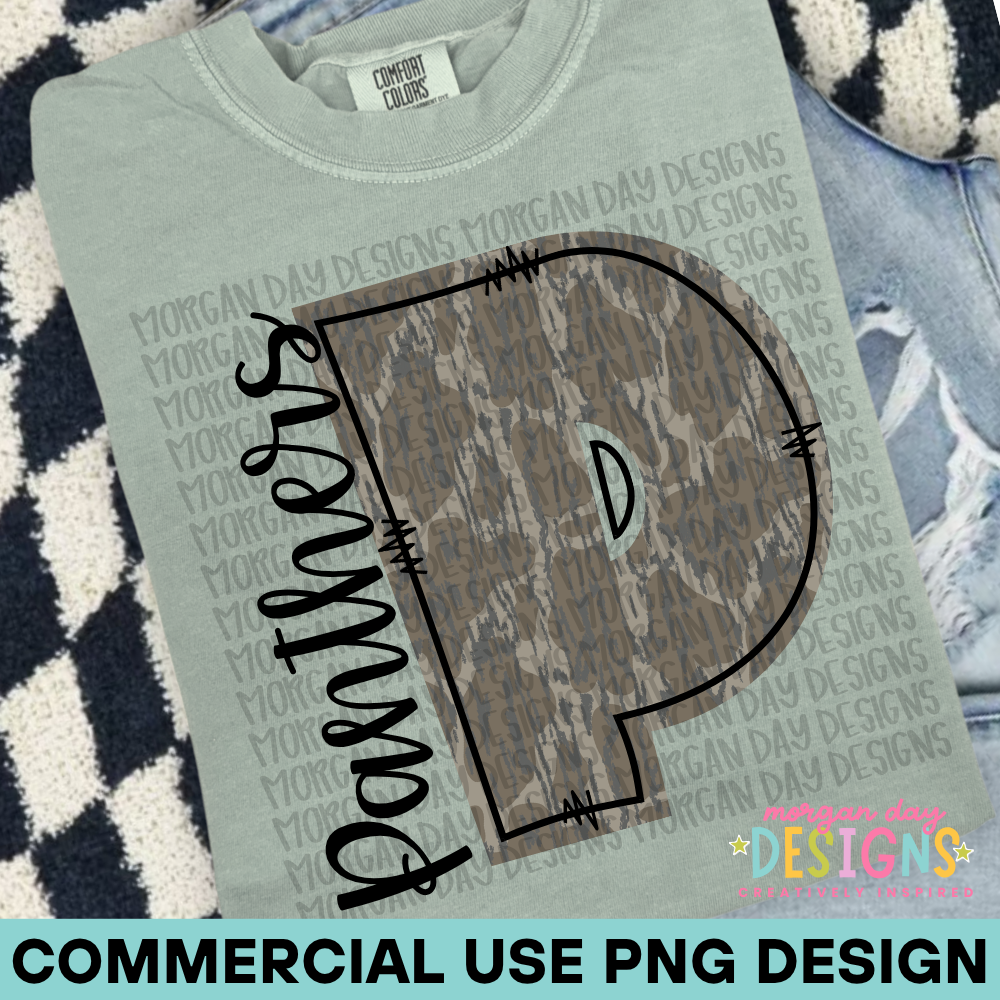 Camo Panthers PNG Design