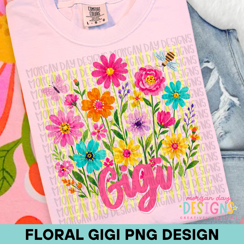 Floral Gigi PNG Design