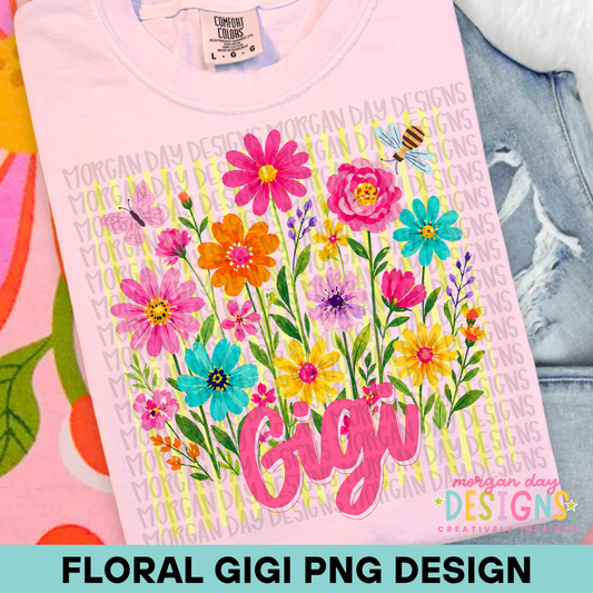 Floral Gigi PNG Design