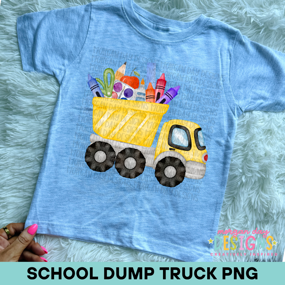 School Dump Truck PNG Design