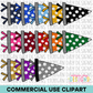 School Spirit Polka Dot Pennant Flag Clipart