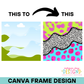Wavy Background Canva Frame