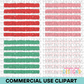 Christmas Striped Background Clipart