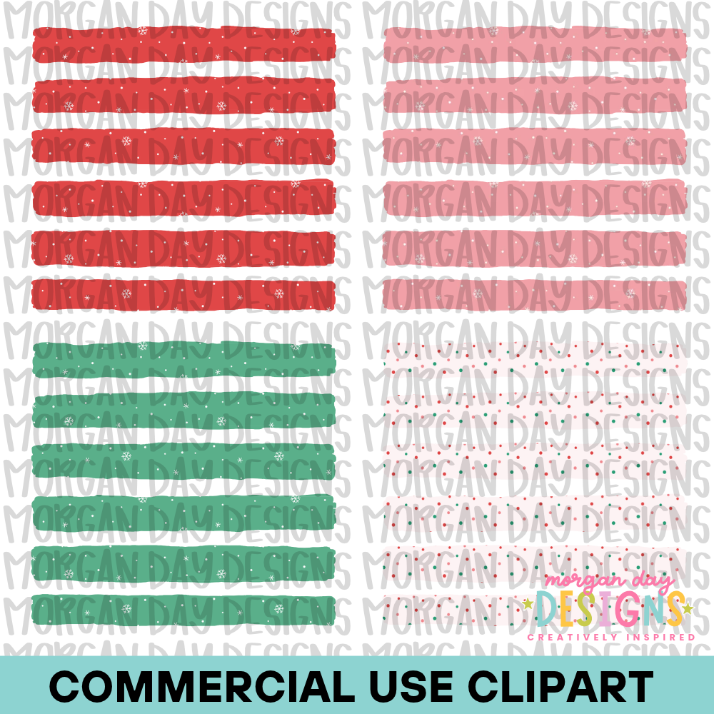 Christmas Striped Background Clipart
