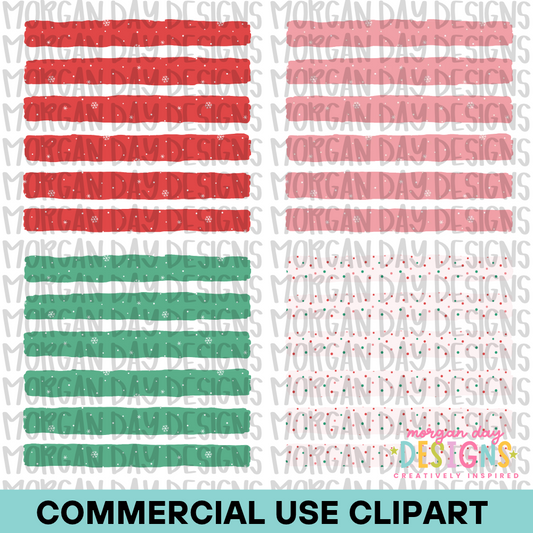 Christmas Striped Background Clipart