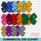 School Spirit Bow Clipart