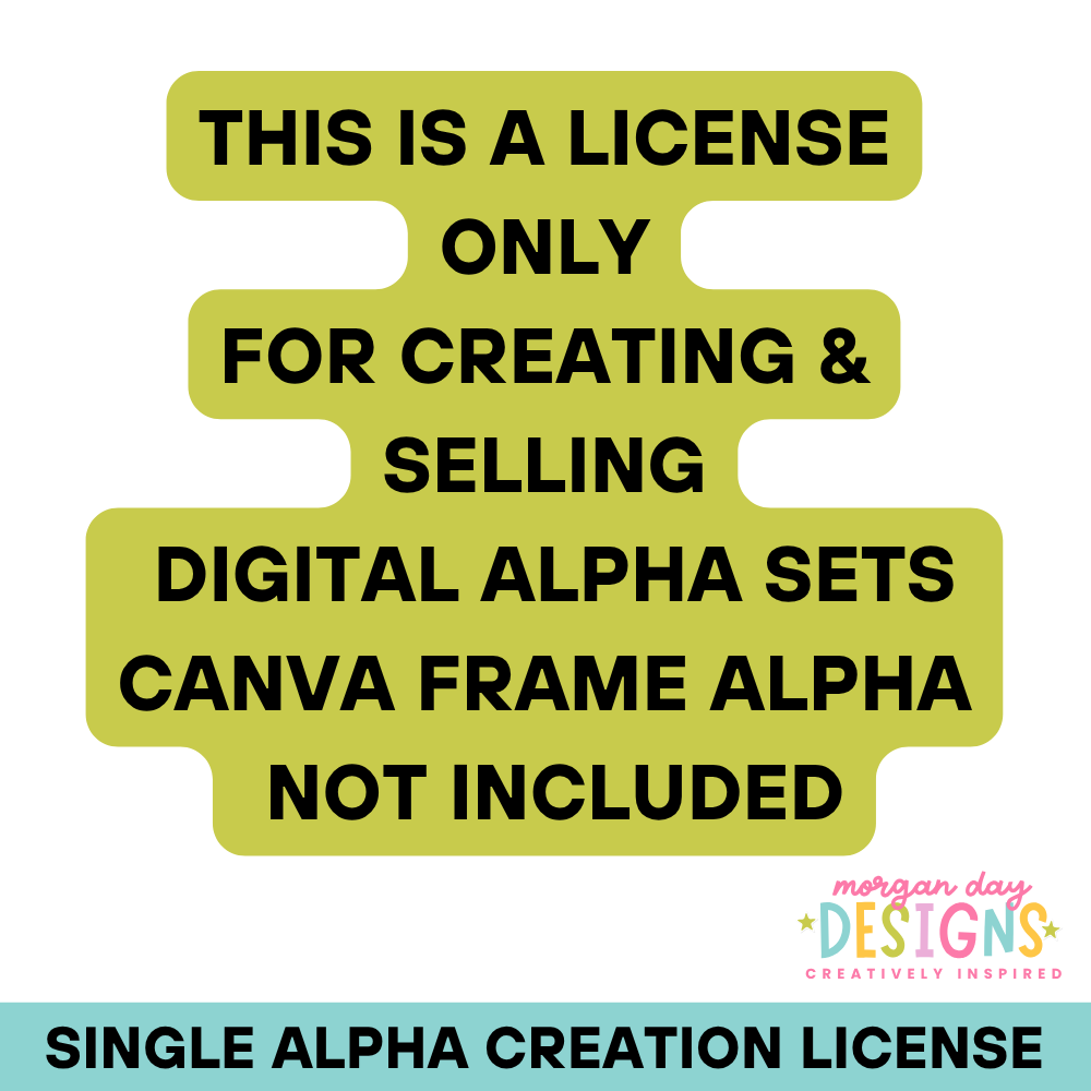 Alpha Creation License – Single Canva Frame Alpha