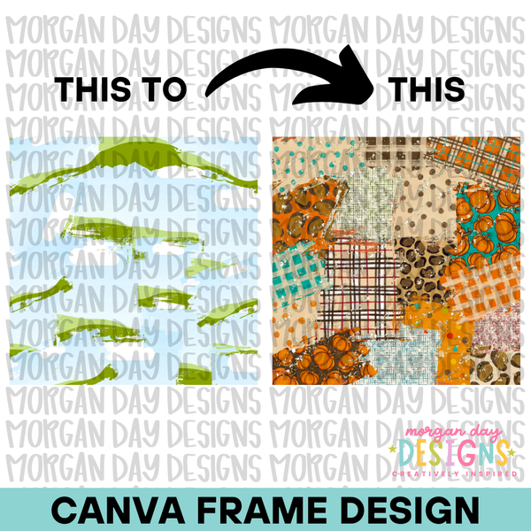 Patchwork Background Canva Frame – Morgan Day Designs