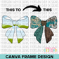 Oversized Bow Canva Frame