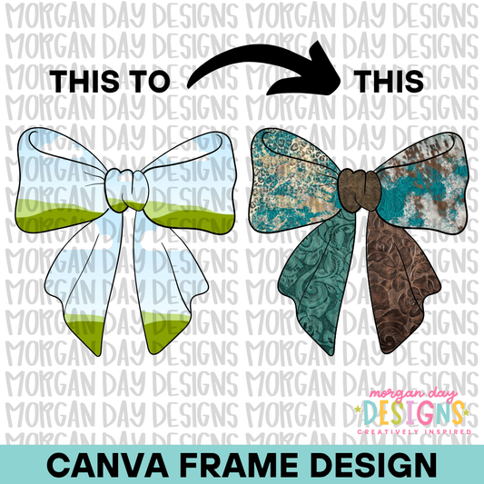 Oversized Bow Canva Frame