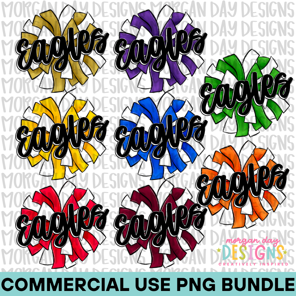 Eagles Cheer PNG Bundle