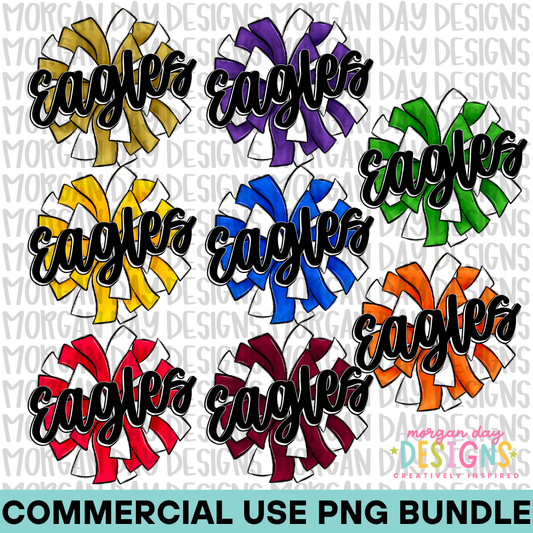 Eagles Cheer PNG Bundle