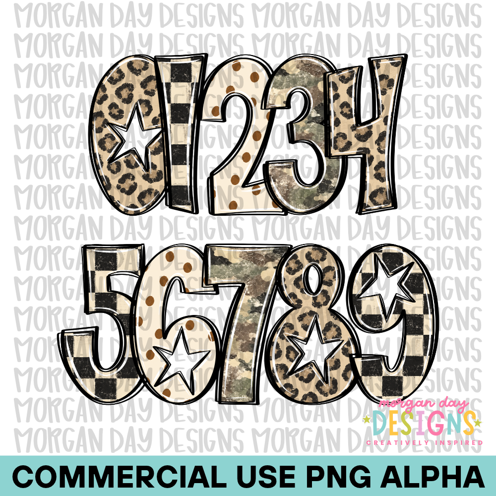 Camo Checkered Cheetah Dots Alpha Set