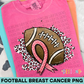 Football Breast Cancer PNG Design