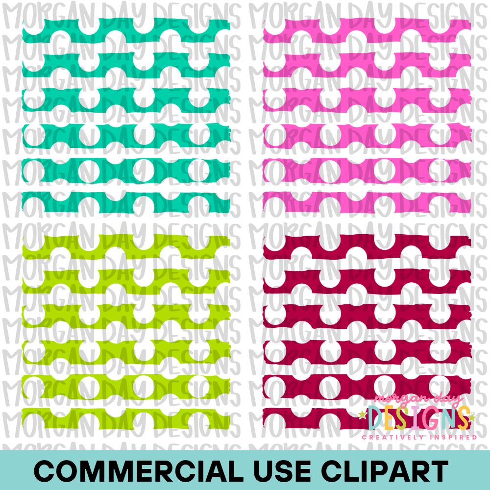 Large Polka Dots Striped Background Clipart
