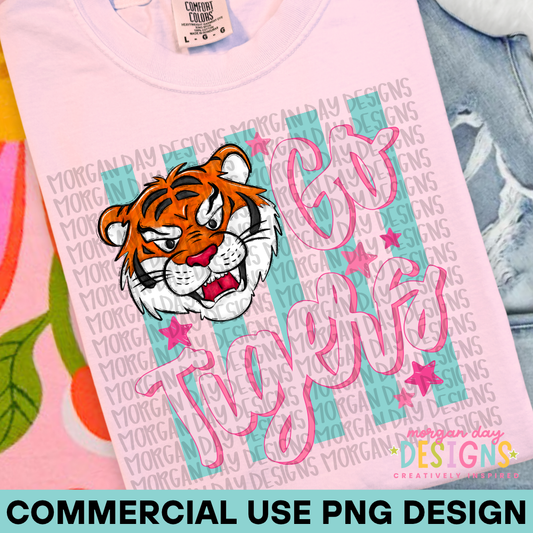 Go Tigers PNG Design