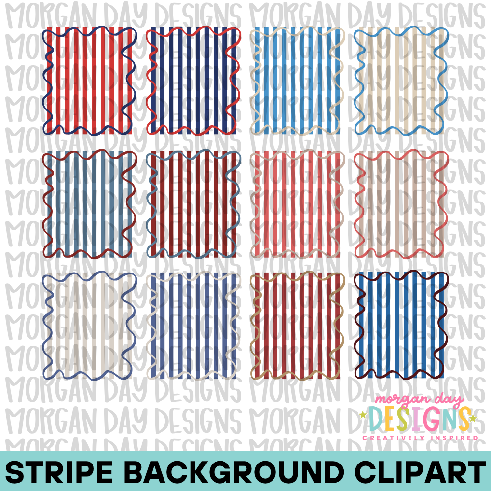4th of July Stripe Background Clipart