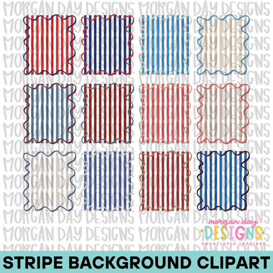 4th of July Stripe Background Clipart