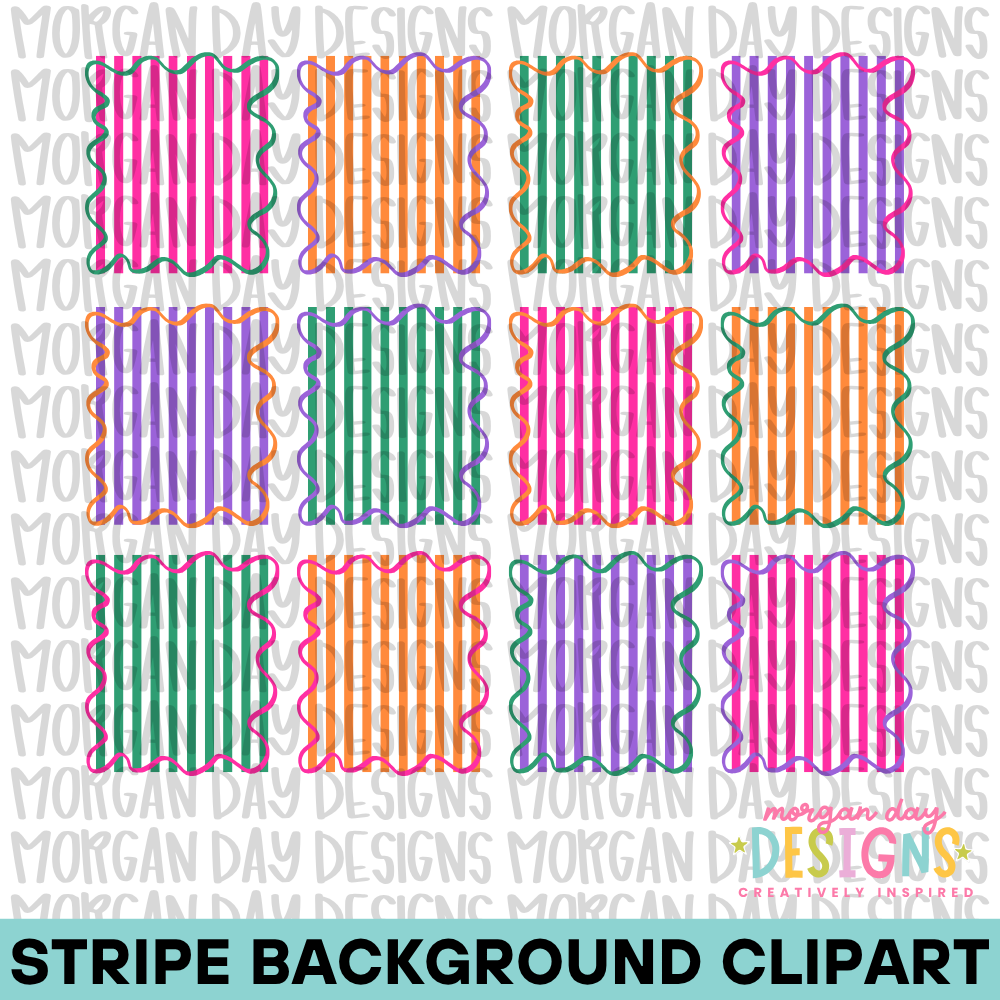 Summer Stripe Background Clipart
