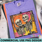 Skeleton Portrait Frame PNG