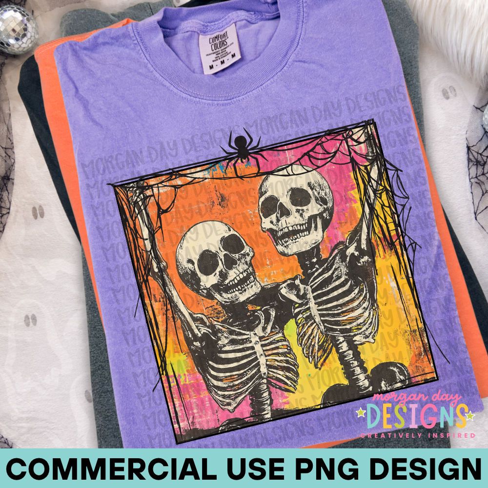 Skeleton Portrait Frame PNG