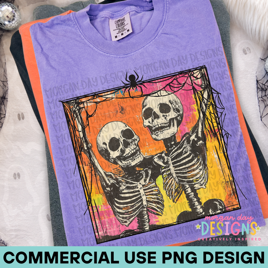 Skeleton Portrait Frame PNG