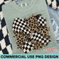 Checkered + Leopard PNG Background