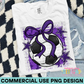 Preppy Soccer Purple PNG Design