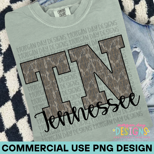 Camo Tennessee PNG Design
