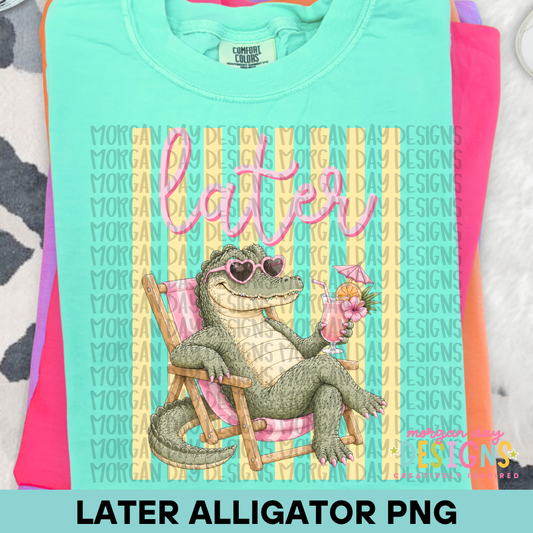 Later Alligator PNG Design