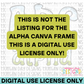 License for Selling the Doodle Alpha Canva Frame in Digital Designs