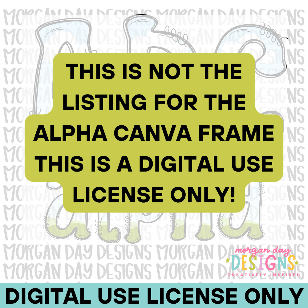 License for Selling the Doodle Alpha Canva Frame in Digital Designs