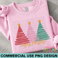Merry Christmas Trees PNG