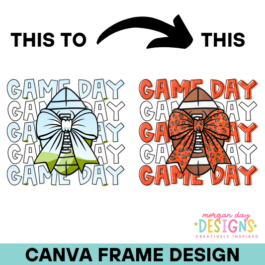 Game Day Football Canva Frame