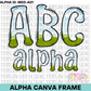 Doodle Alpha Canva Frame | Uppercase & Lowercase Letters