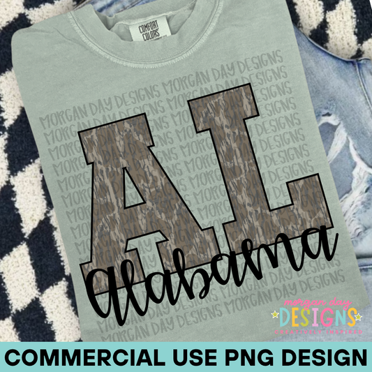 Camo Alabama PNG Design