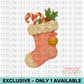 Exclusive Impasto-Style Christmas Stocking – One Available