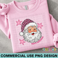 Santa Pink Cheetah PNG