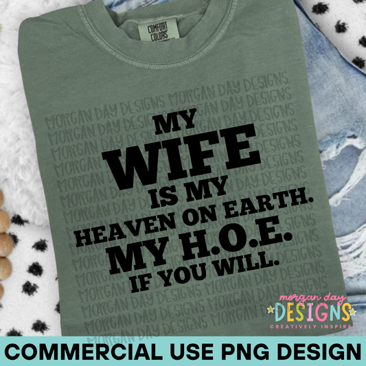 My Wife is my Heaven on Earth PNG