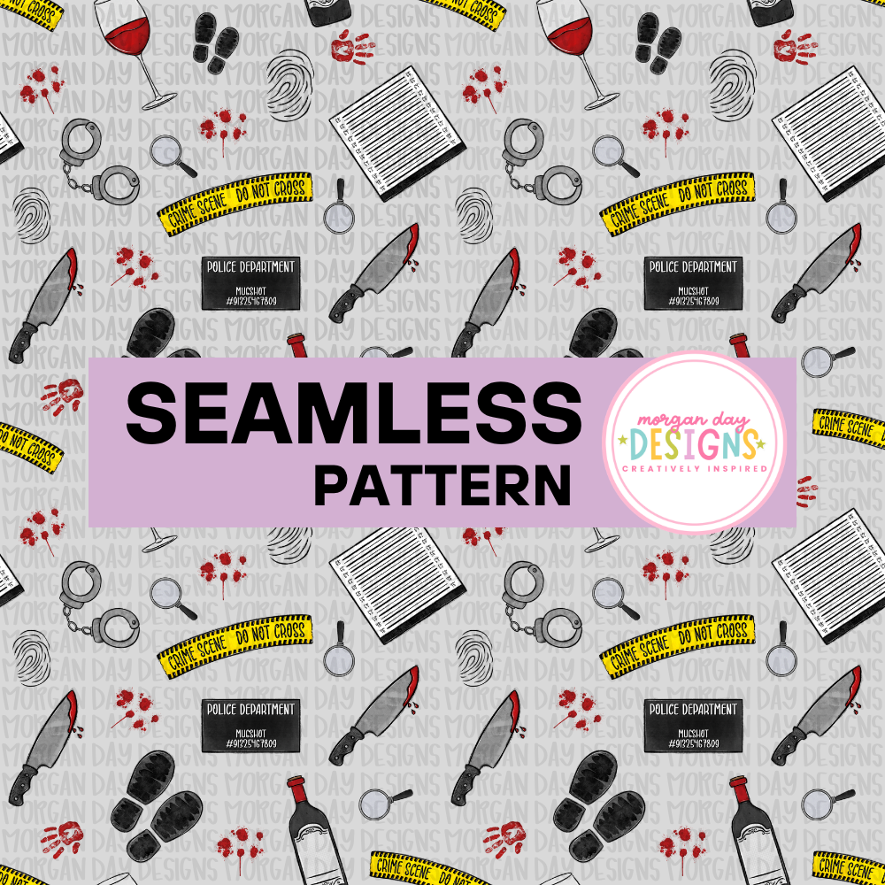 Crime Scene Seamless Pattern