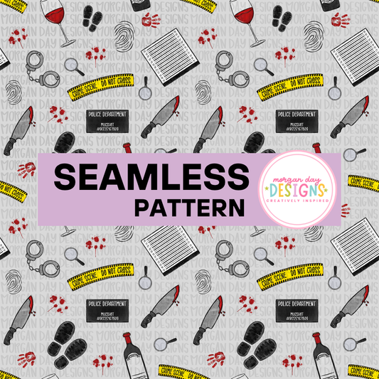 Crime Scene Seamless Pattern