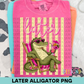 Later Alligator PNG Design