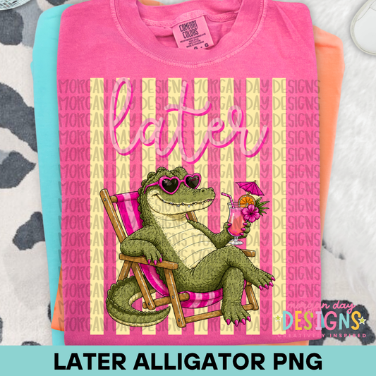 Later Alligator PNG Design
