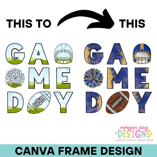 Game Day Football Canva Frame