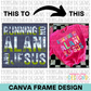 Running on Alani and Jesus Canva Frame
